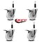 Service Caster 4'' Nylon Swivel 7/8'' Expanding Stem Caster Set Total Lock Brake, 4PK SCC-EXTTL20S414-NYS-78-4 - alternate 2